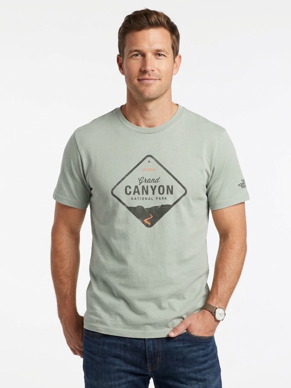 The North Face Grand Canyon National Park Graphic Tee Sage Green Size Large